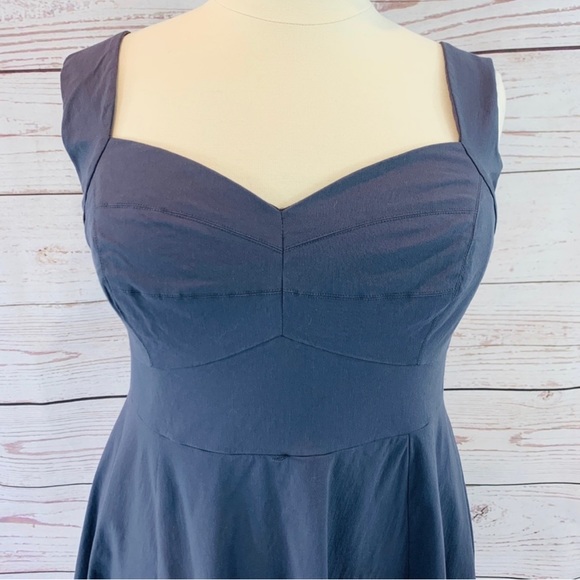 Torrid grey fit and flare denim feel material - Picture 2 of 12